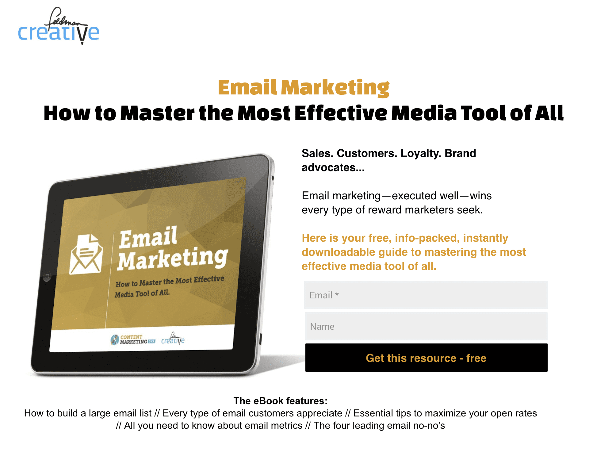 Free Email Marketing Ebook Offered