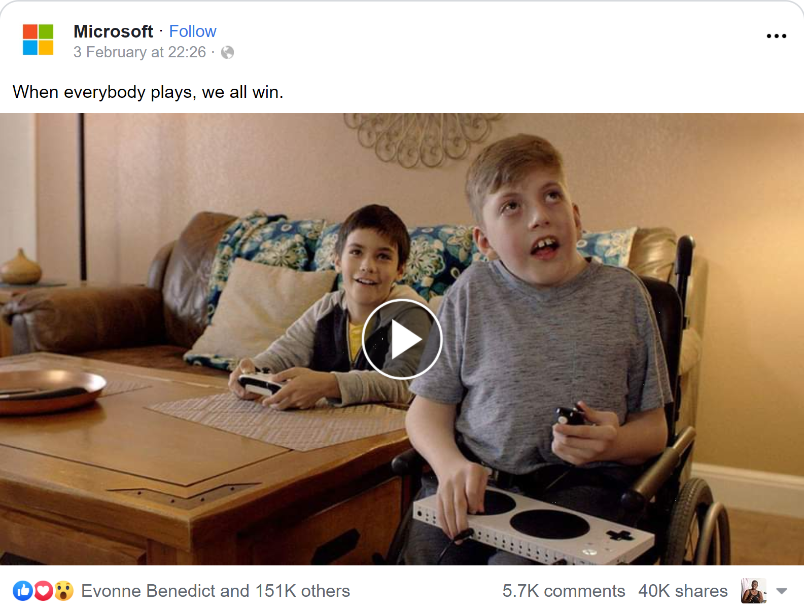 Microsoft - Facebook native video