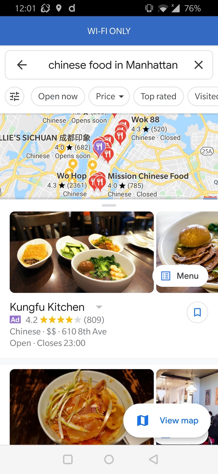 in-map native mobile ads