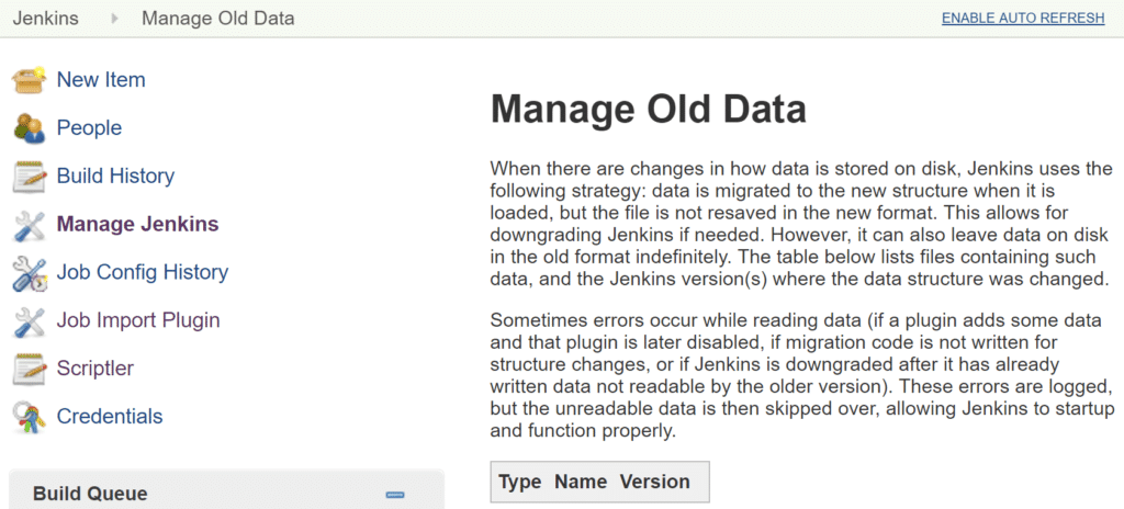 Manage old data