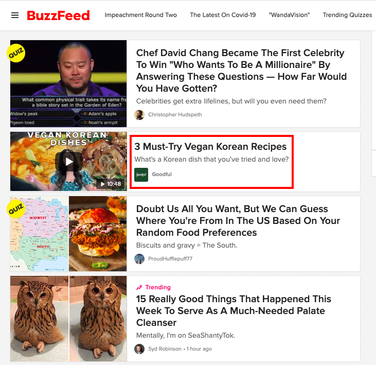BuzzFeed’s sponsored content program