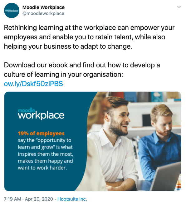 moodle workplace landing page