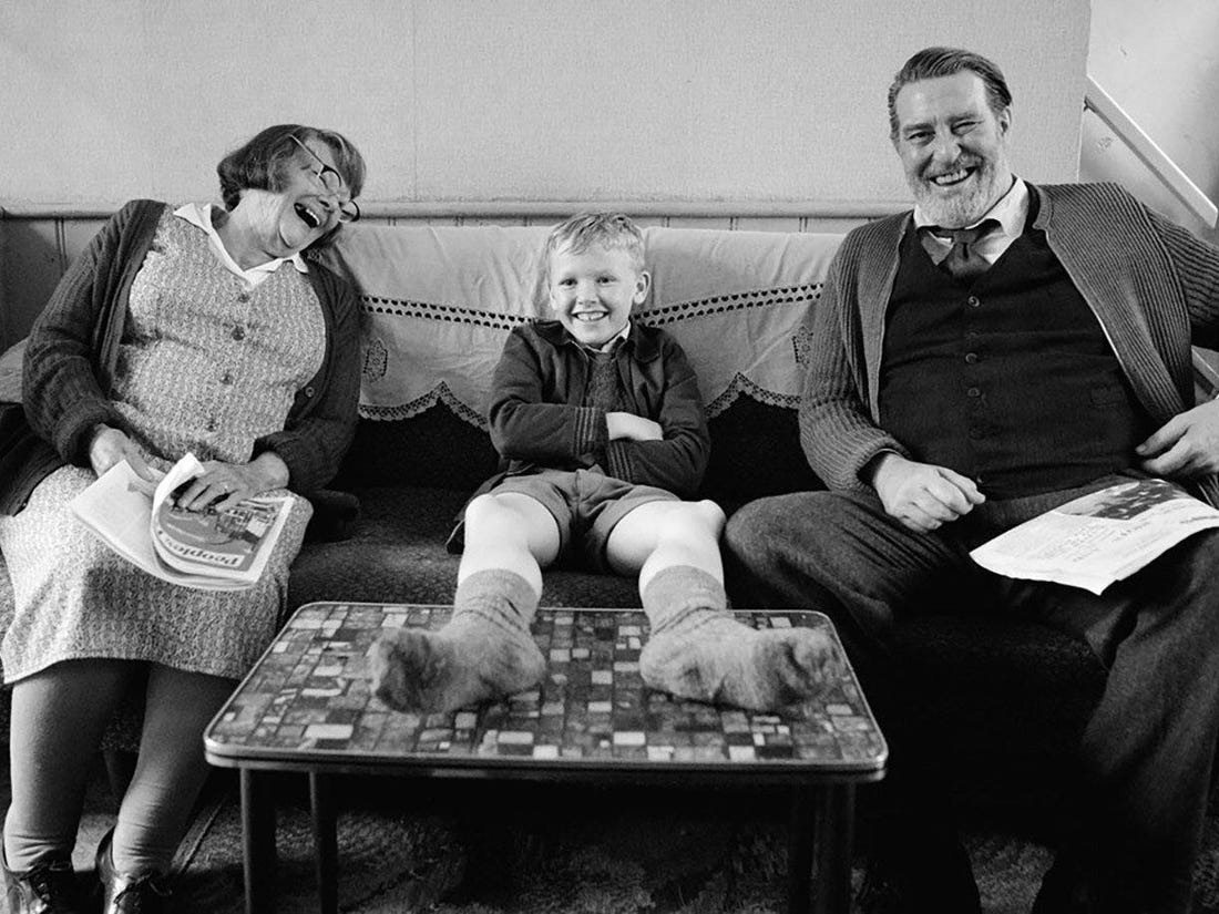 A picture of Judi Dench, Jude Hill, and Ciarán Hinds in "Belfast."